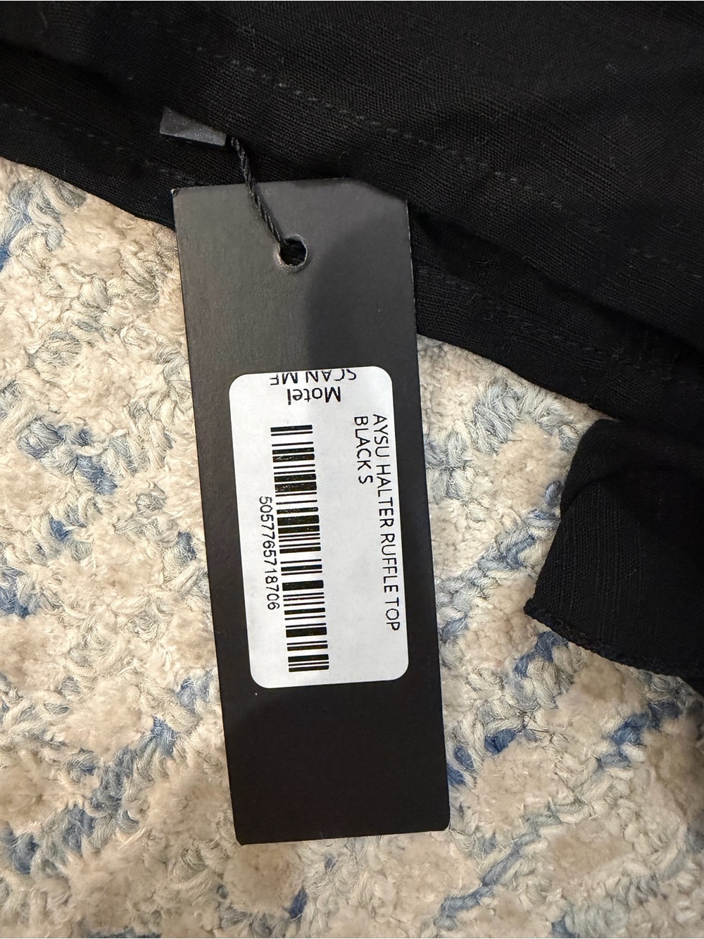 Motel Rocks Black Halter Ruffle Top - Picture 2 of 7